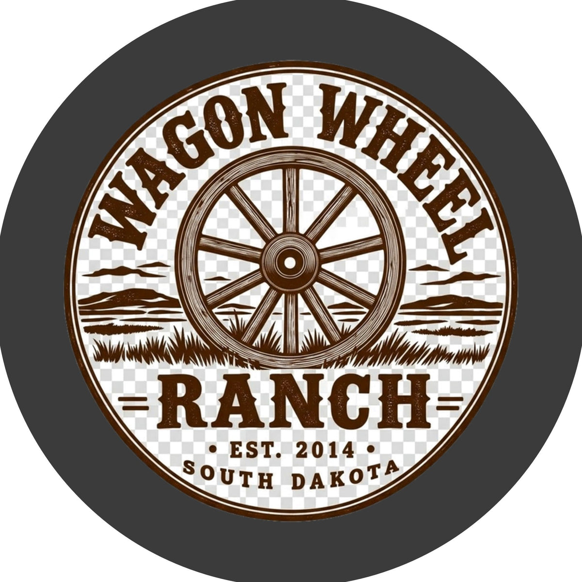 Wagon Wheel Ranch Faux Leather Patch – South Dakota Western Farm Design