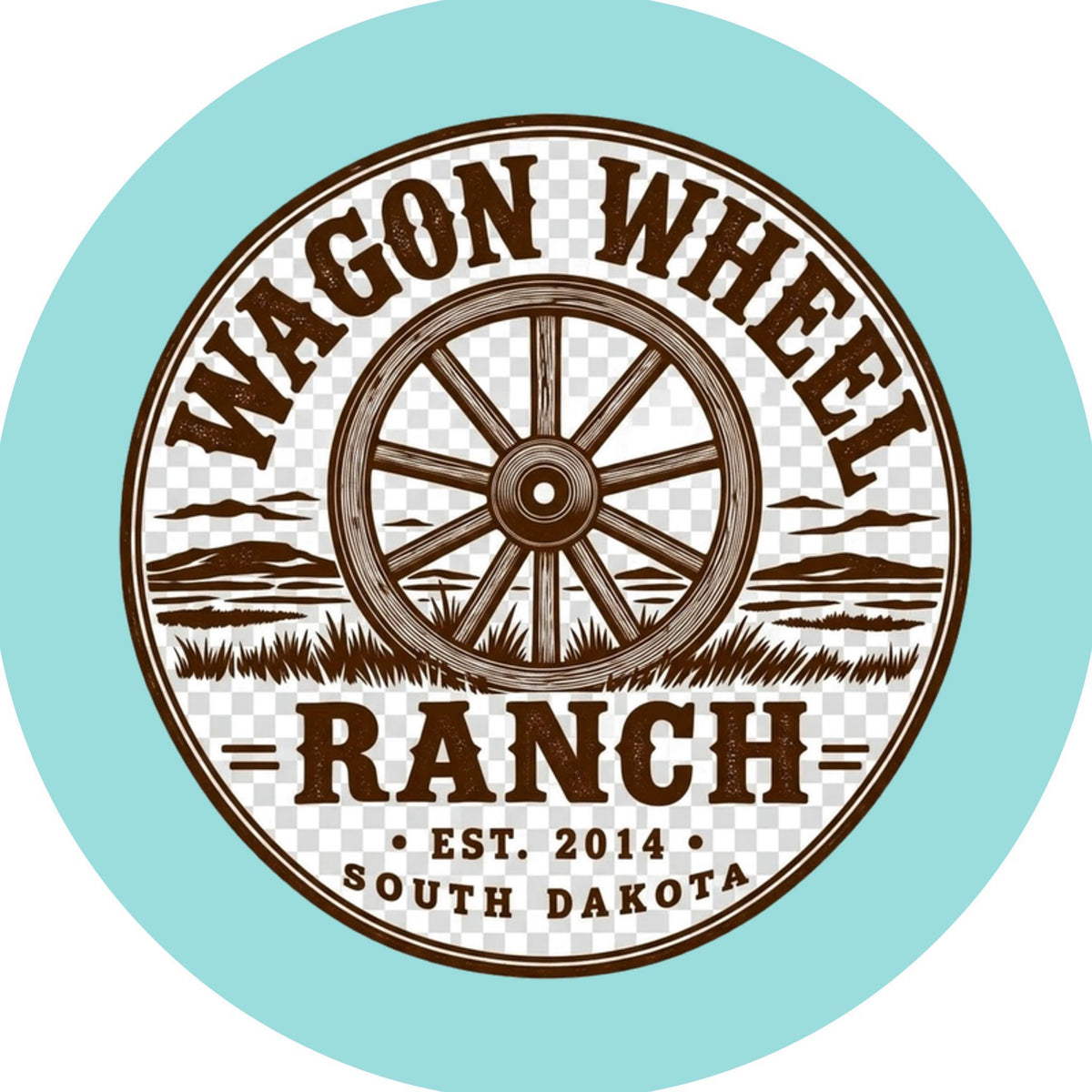 Wagon Wheel Ranch Faux Leather Patch – South Dakota Western Farm Design
