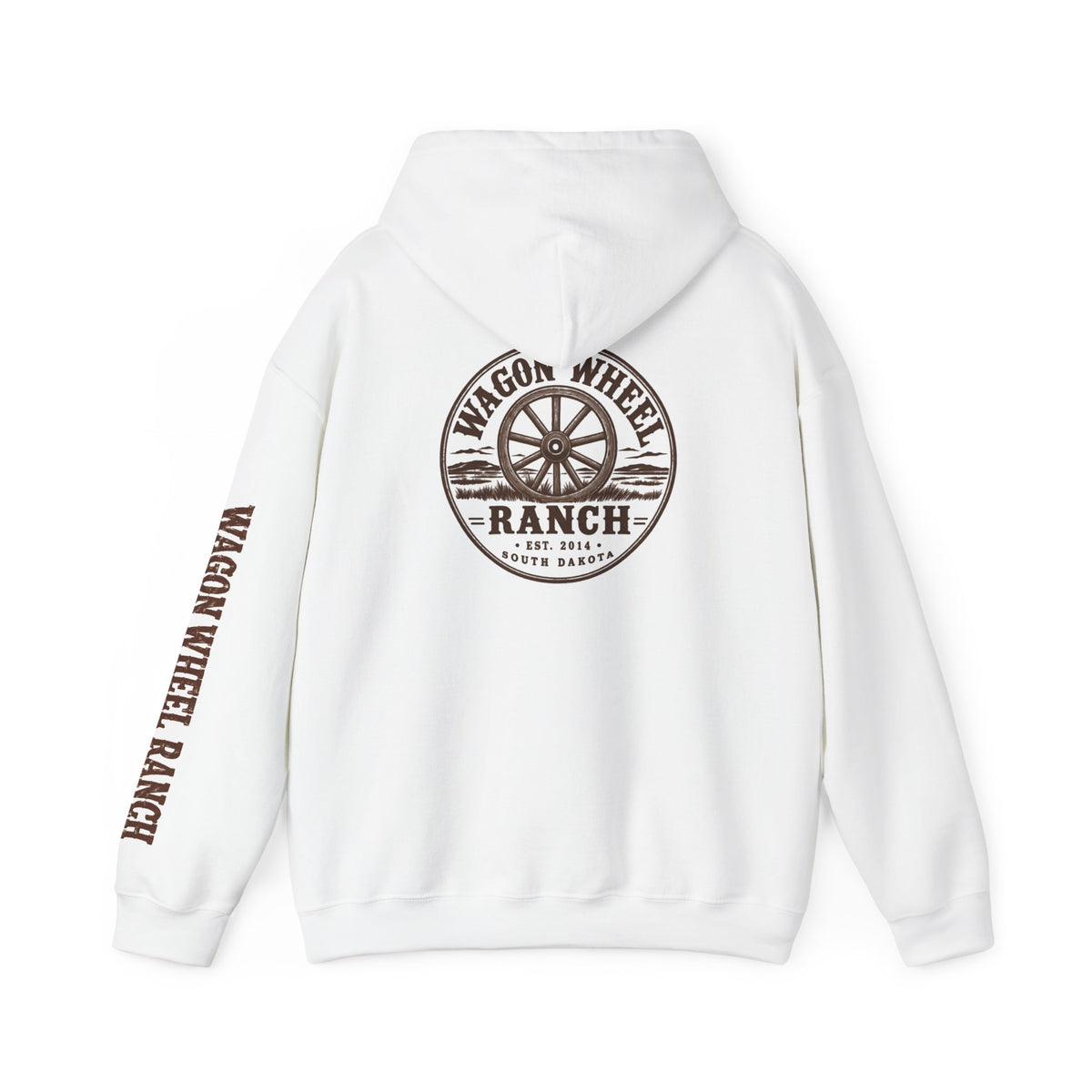 Wagon Wheel Ranch Hoodie — Vintage Western Ranch Logo Pullover