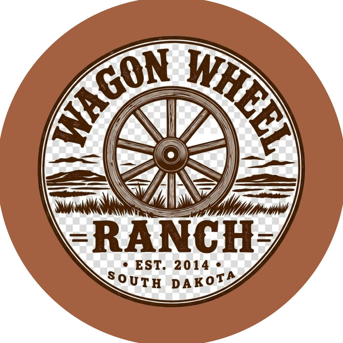 Wagon Wheel Ranch Faux Leather Patch – South Dakota Western Farm Design