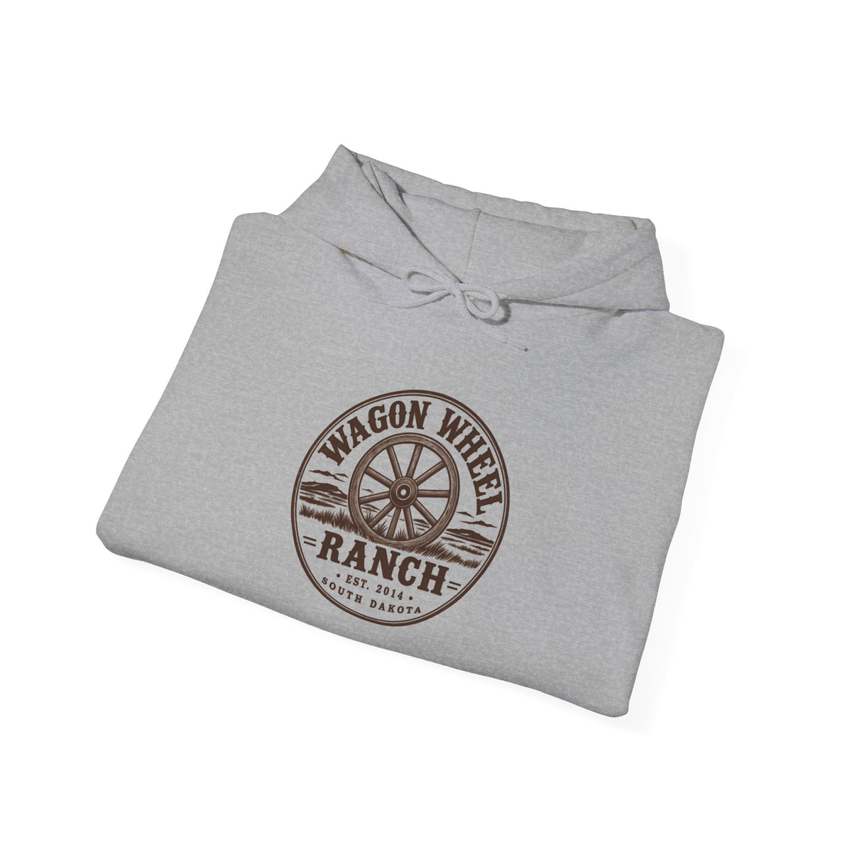 Wagon Wheel Ranch Hoodie — Vintage Western Logo Pullover