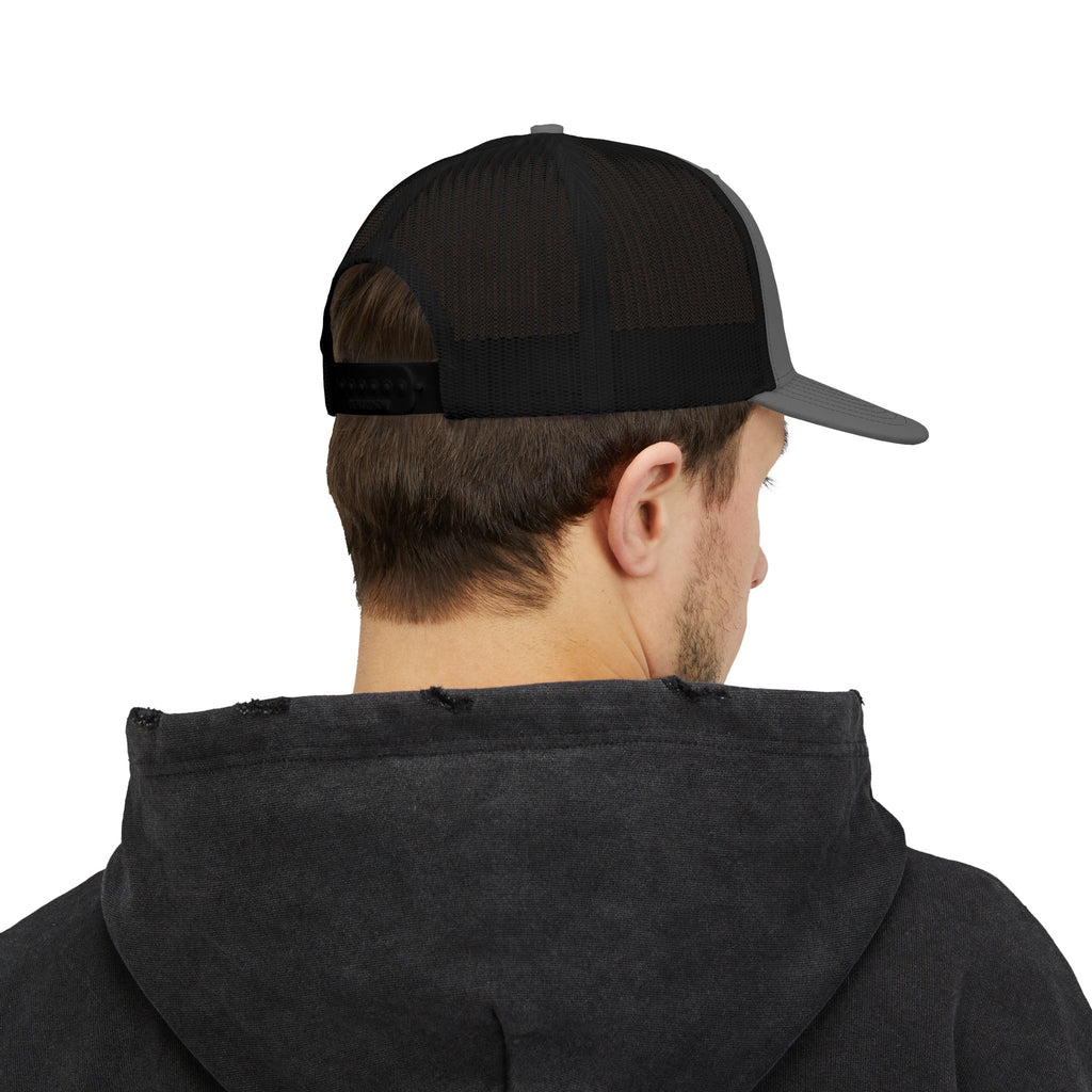 Wagon Wheel Ranch Trucker Cap — Vintage Western Logo Snapback