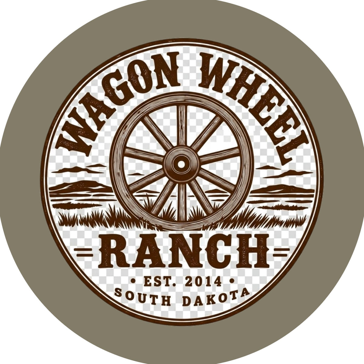 Wagon Wheel Ranch Faux Leather Patch – South Dakota Western Farm Design