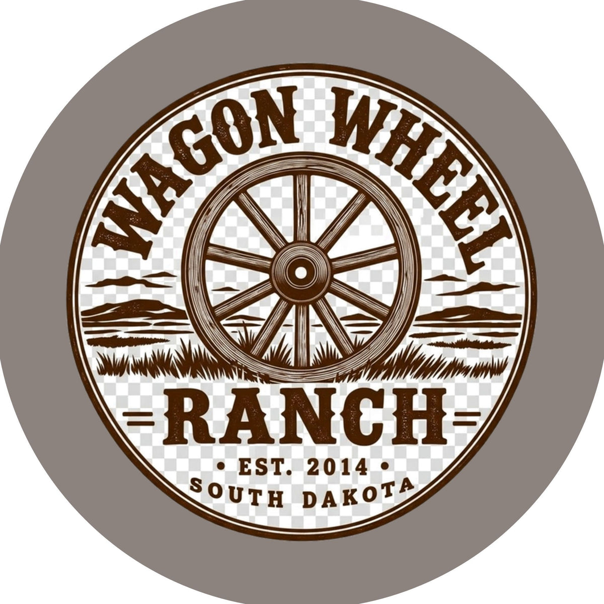 Wagon Wheel Ranch Faux Leather Patch – South Dakota Western Farm Design