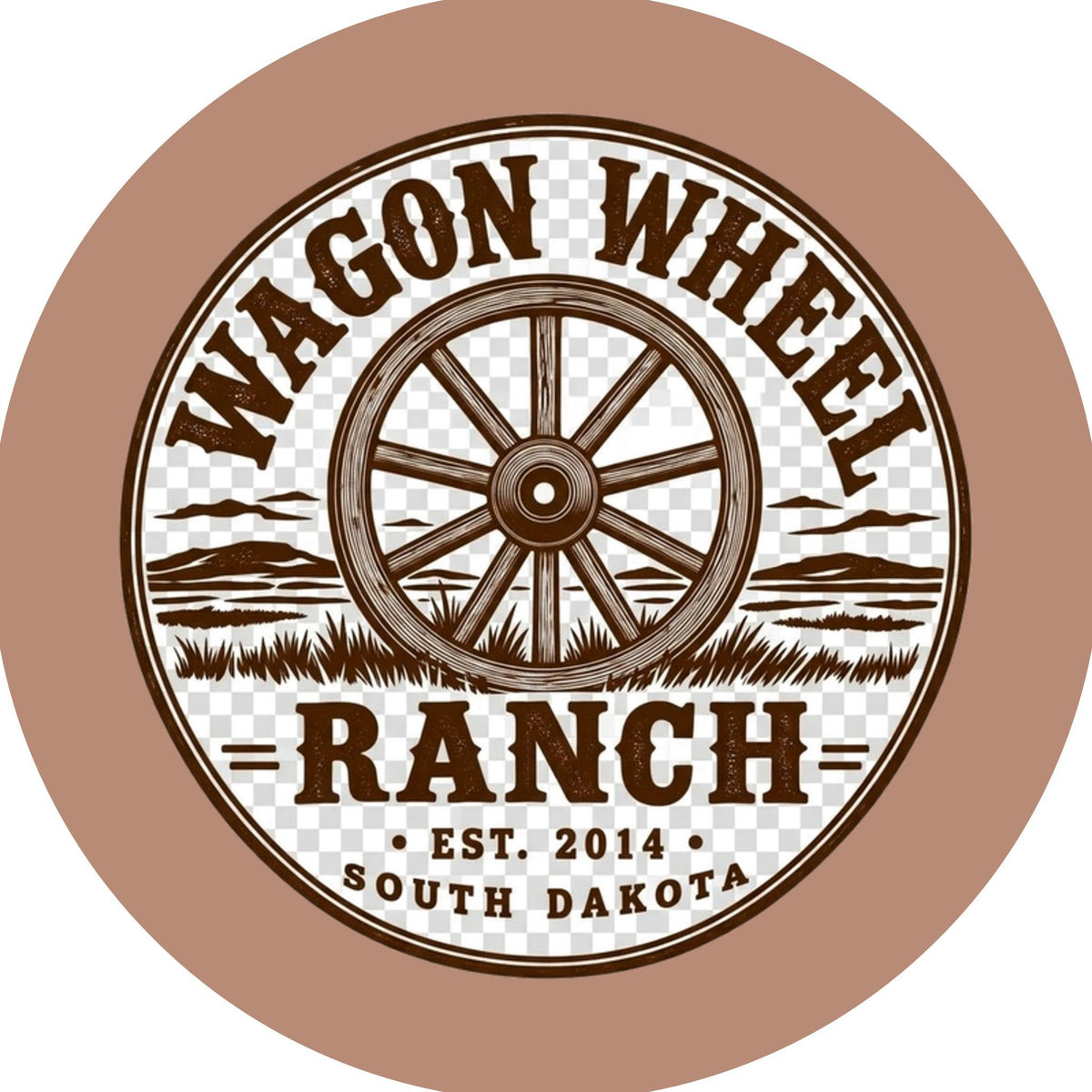 Wagon Wheel Ranch Faux Leather Patch – South Dakota Western Farm Design