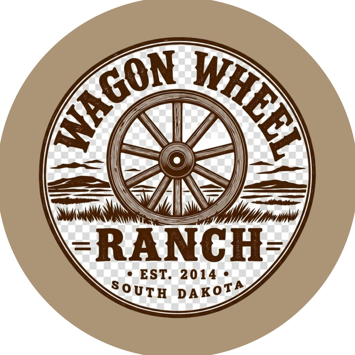 Wagon Wheel Ranch Faux Leather Patch – South Dakota Western Farm Design