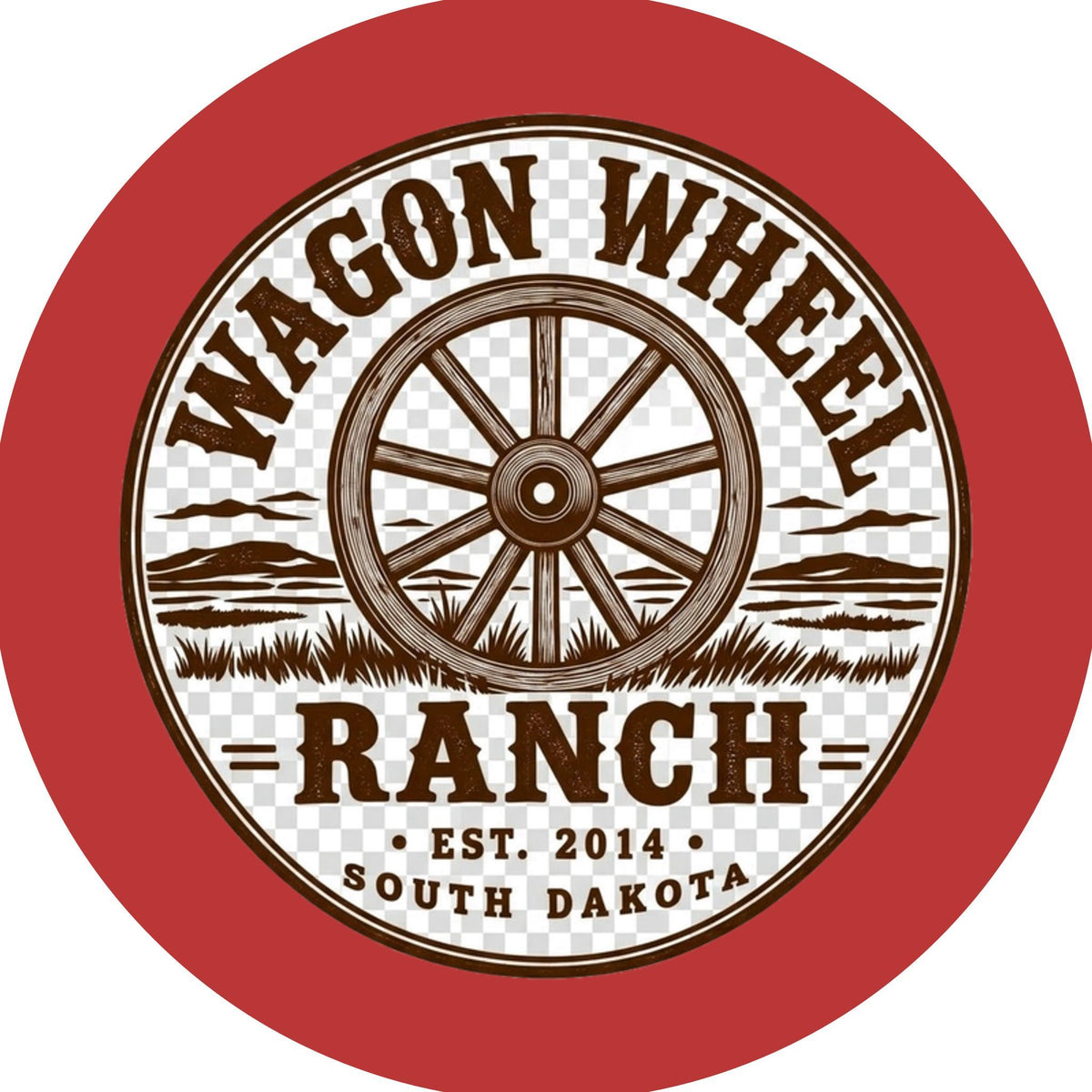 Wagon Wheel Ranch Faux Leather Patch – South Dakota Western Farm Design