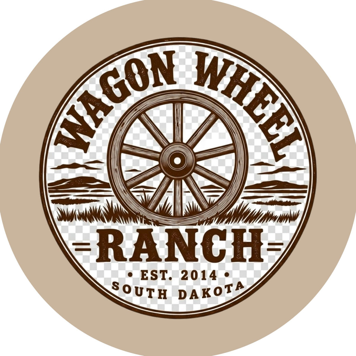Wagon Wheel Ranch Faux Leather Patch – South Dakota Western Farm Design