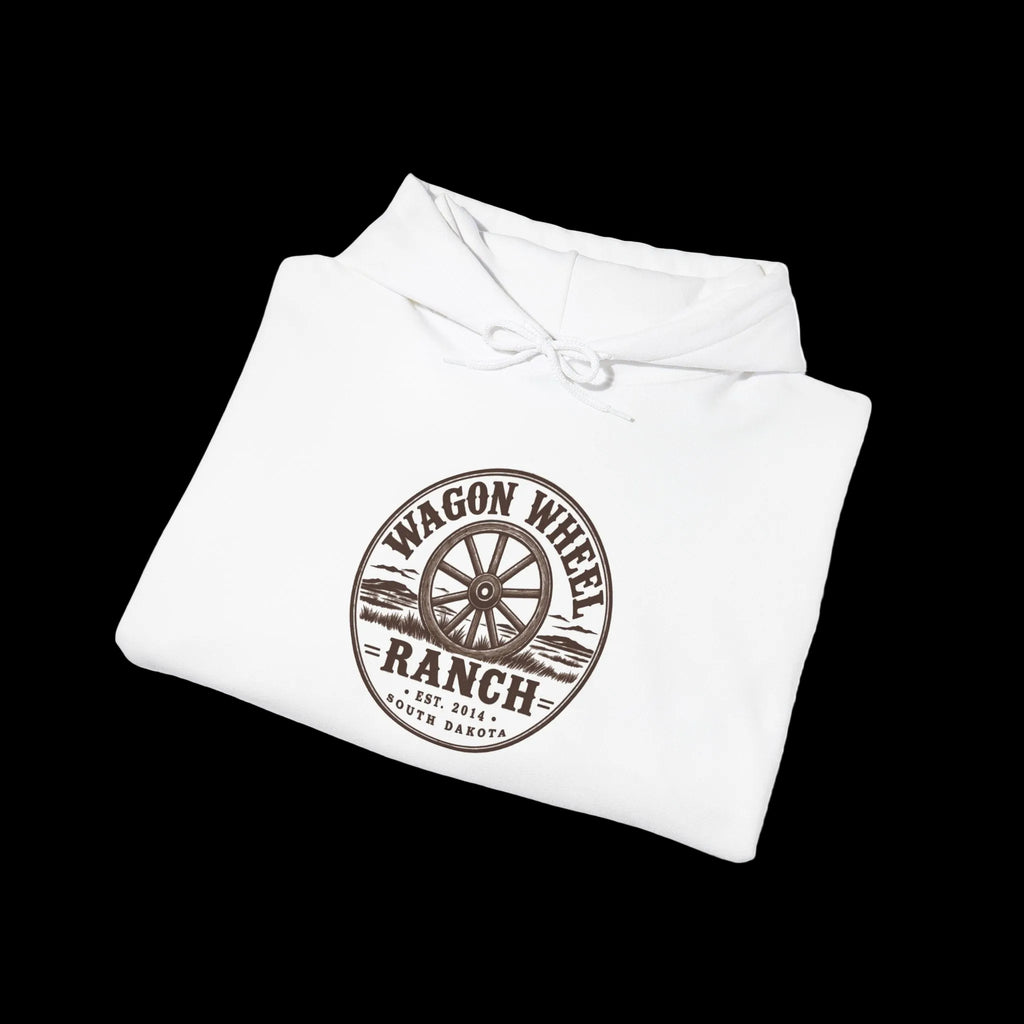 Wagon Wheel Ranch Hoodie — Vintage Western Logo Pullover