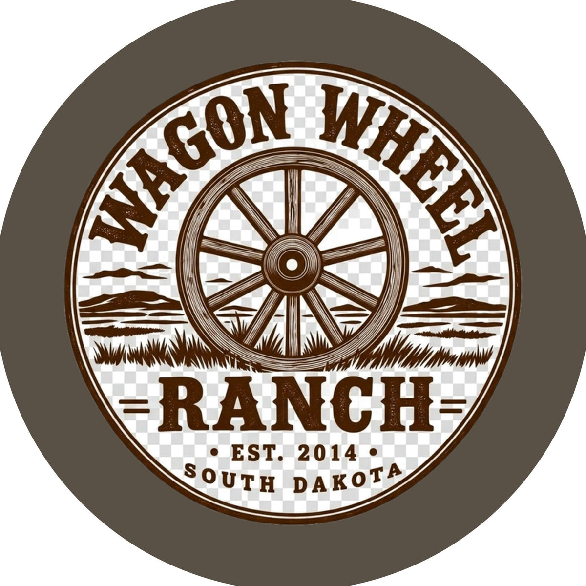 Wagon Wheel Ranch Faux Leather Patch – South Dakota Western Farm Design