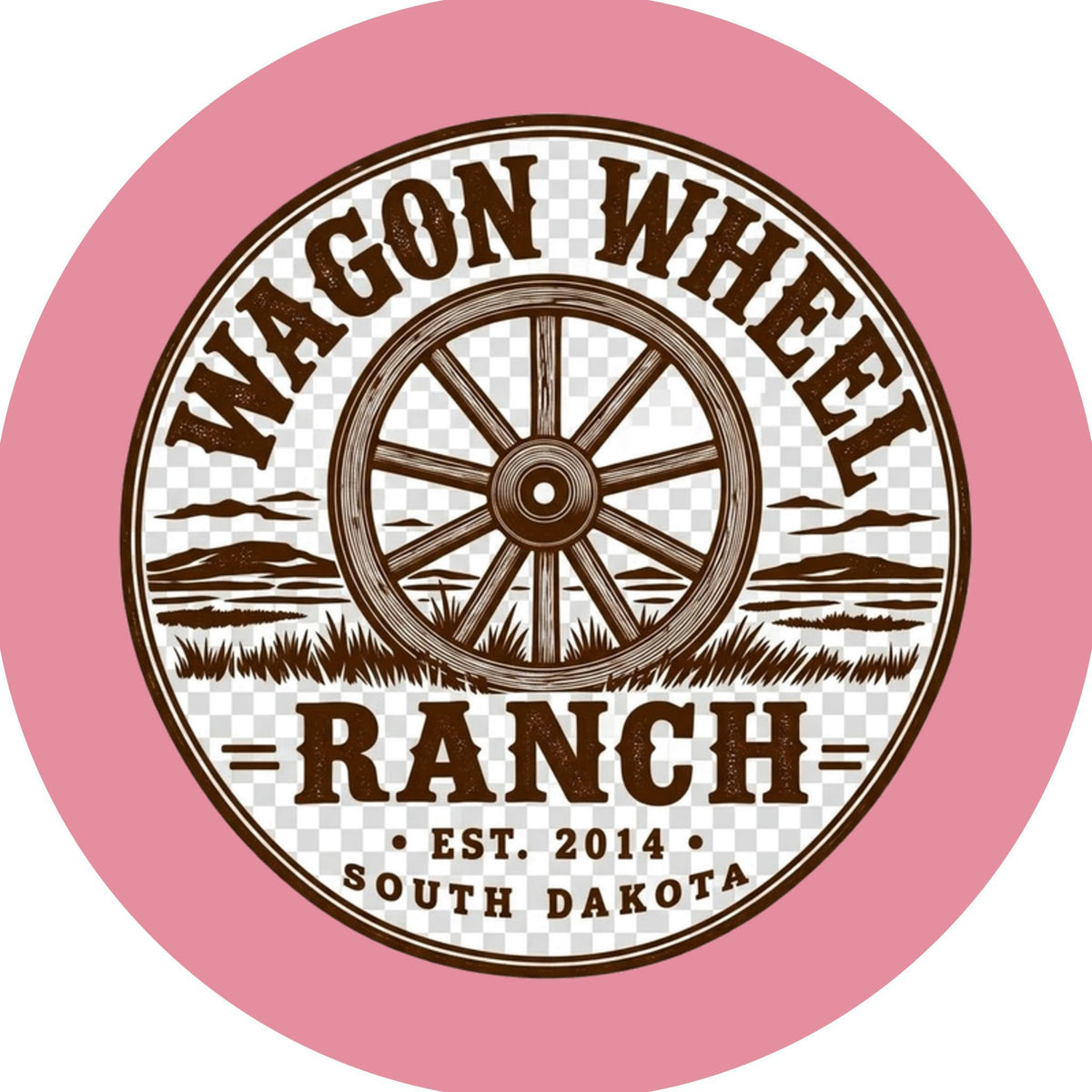 Wagon Wheel Ranch Faux Leather Patch – South Dakota Western Farm Design
