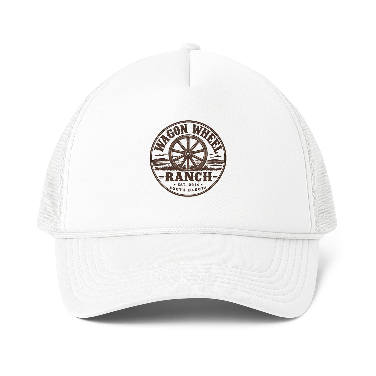 Ranch Wheel Trucker Cap - Vintage Wagon Wheel Logo