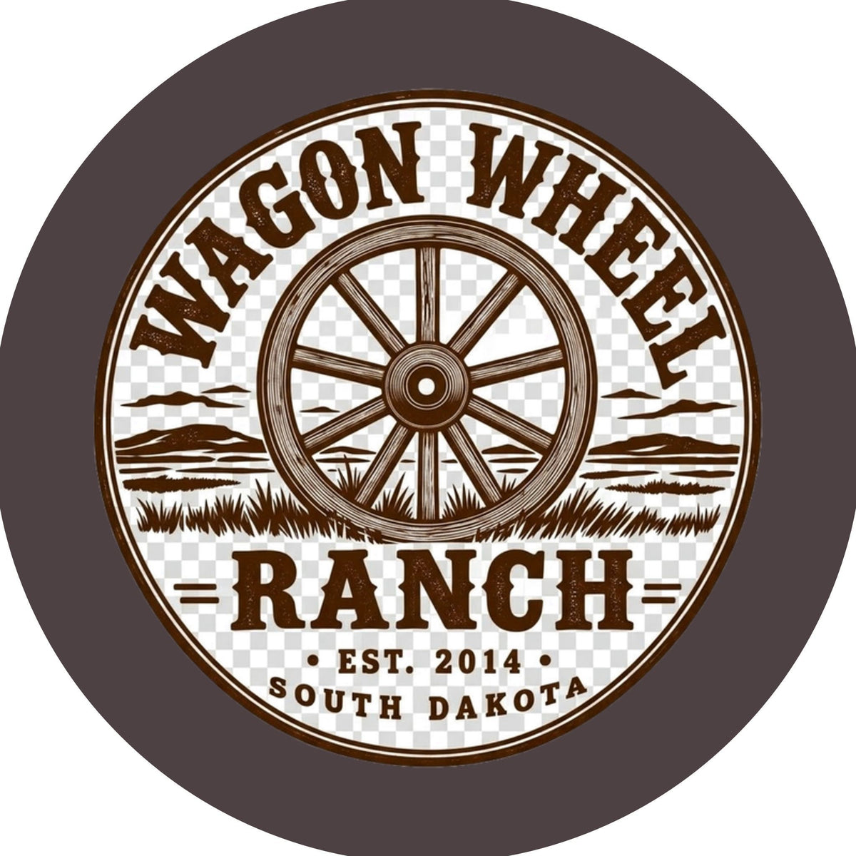 Wagon Wheel Ranch Faux Leather Patch – South Dakota Western Farm Design