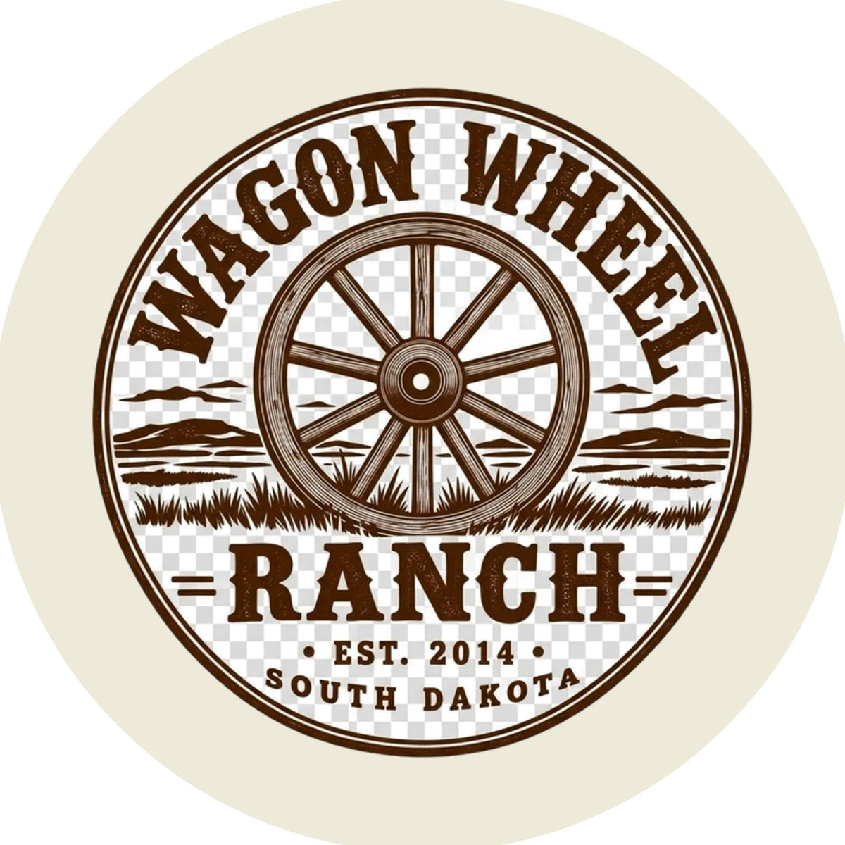 Wagon Wheel Ranch Faux Leather Patch – South Dakota Western Farm Design