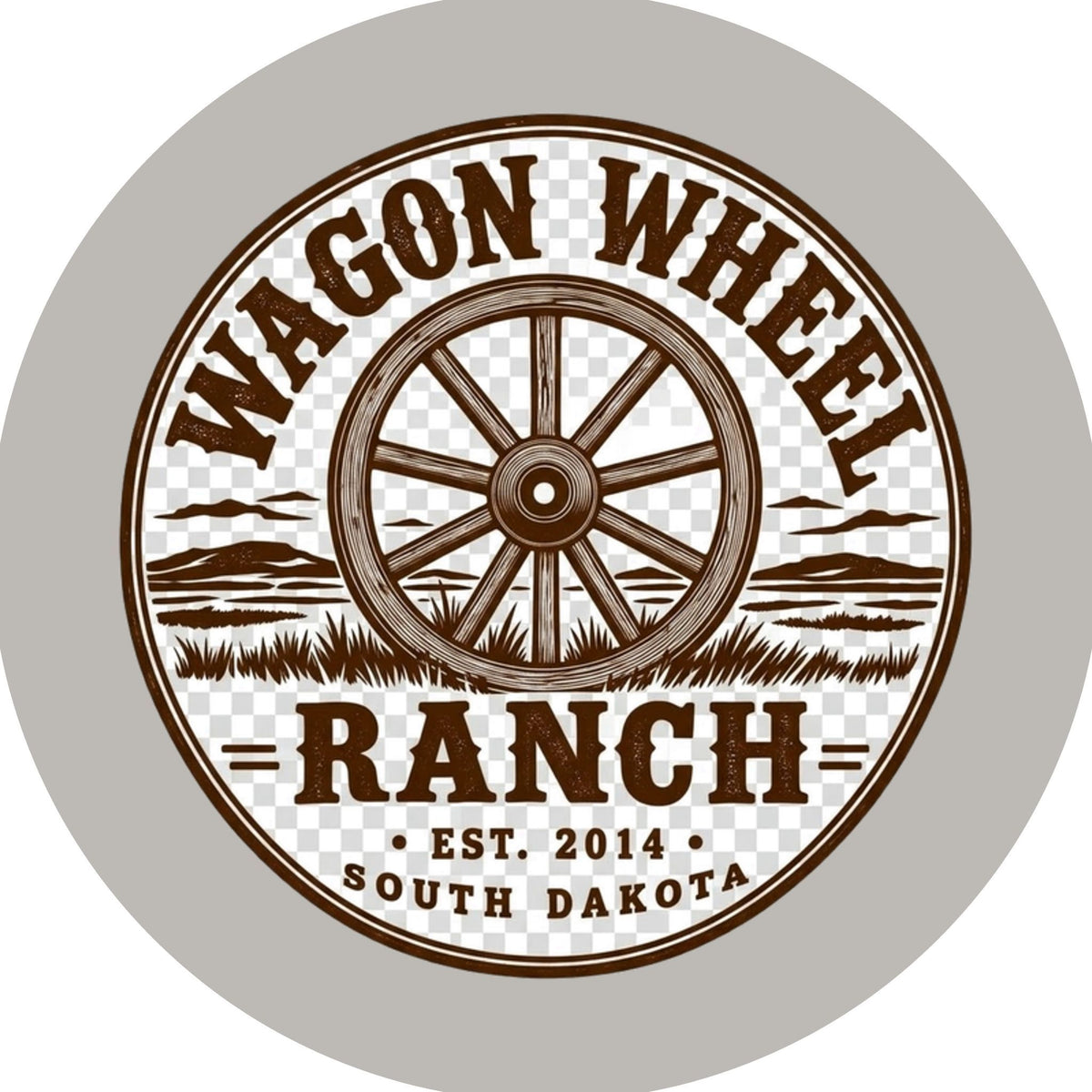 Wagon Wheel Ranch Faux Leather Patch – South Dakota Western Farm Design