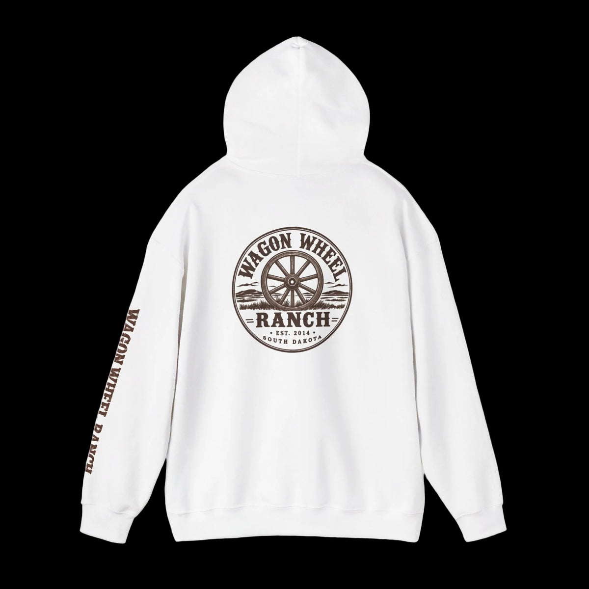 Wagon Wheel Ranch Hoodie — Vintage Western Logo Pullover