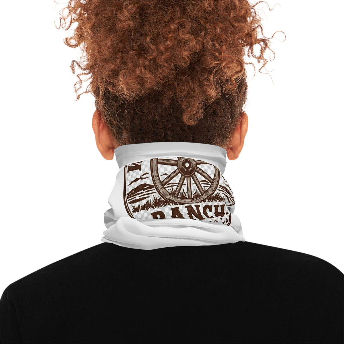 Wagon Wheel Ranch Brown Western Neck Gaiter
