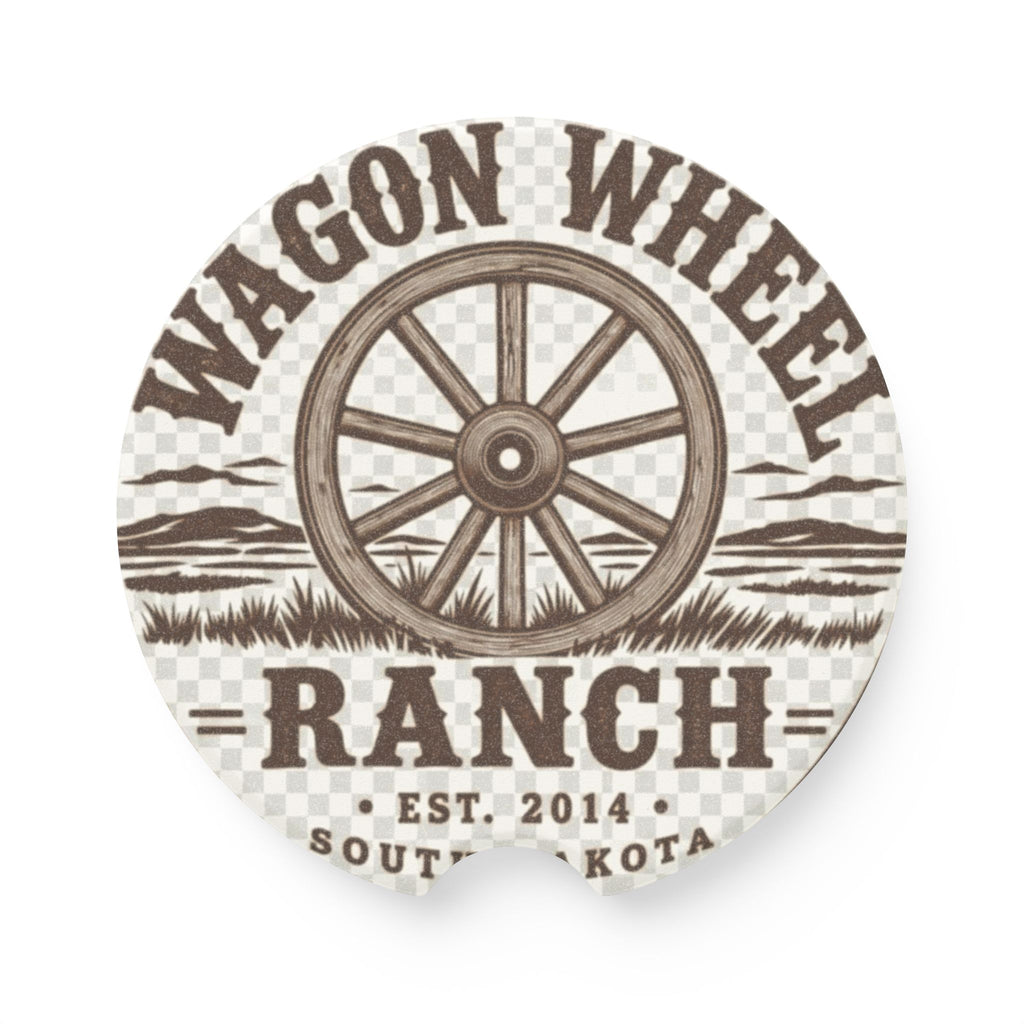 Soapstone Car Coaster – Wagon Wheel Ranch South Dakota Western Decor