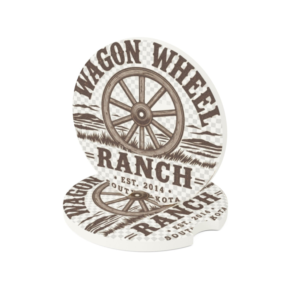 Soapstone Car Coaster – Wagon Wheel Ranch South Dakota Western Decor