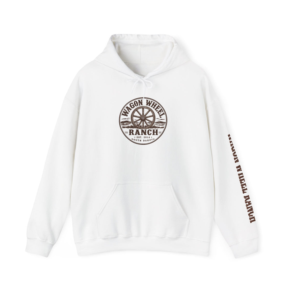 Wagon Wheel Ranch Hoodie — Vintage Western Ranch Logo Pullover