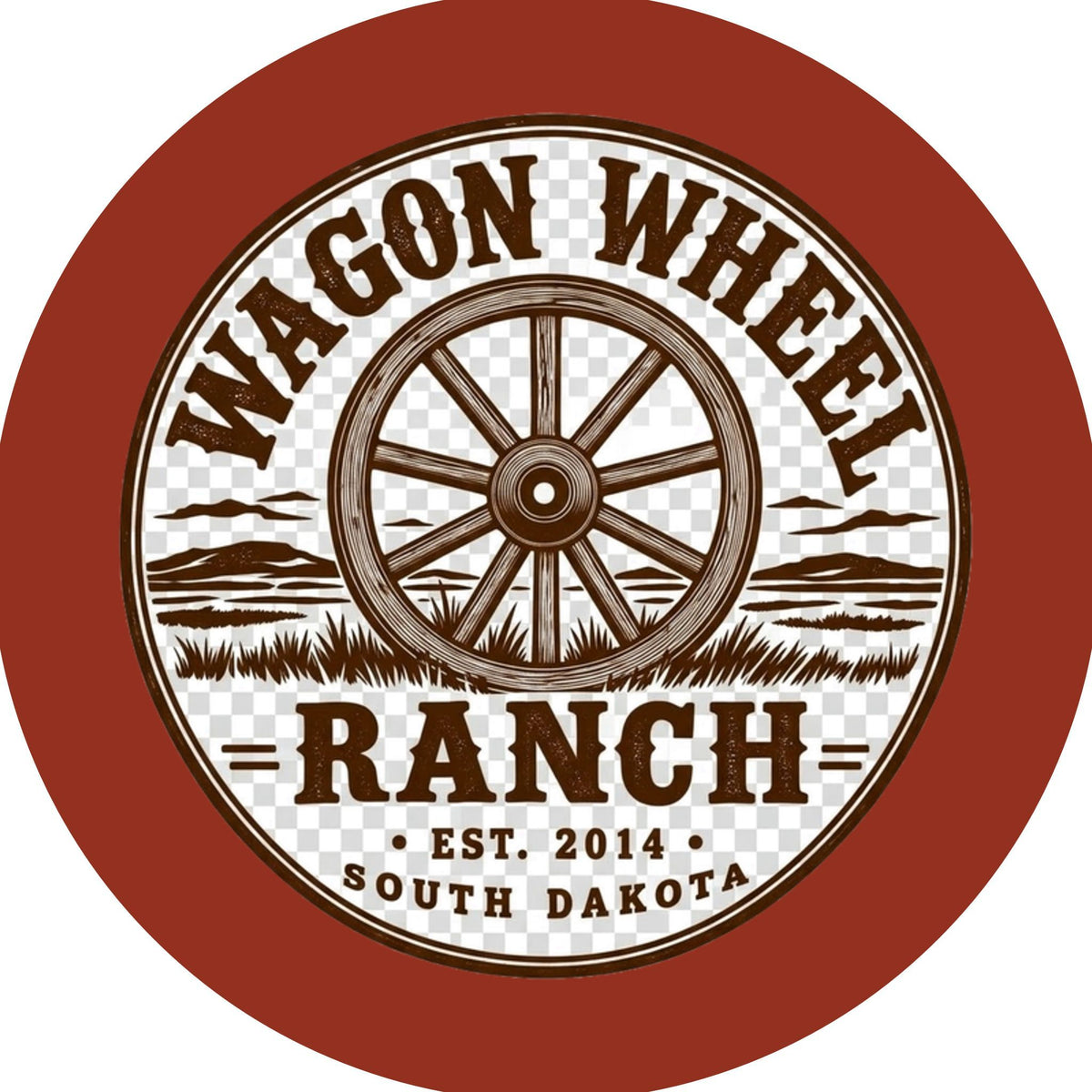 Wagon Wheel Ranch Faux Leather Patch – South Dakota Western Farm Design