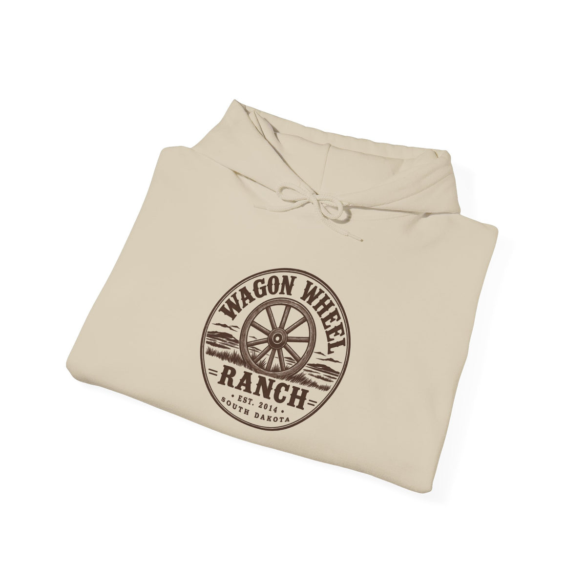Wagon Wheel Ranch Hoodie — Vintage Western Logo Pullover