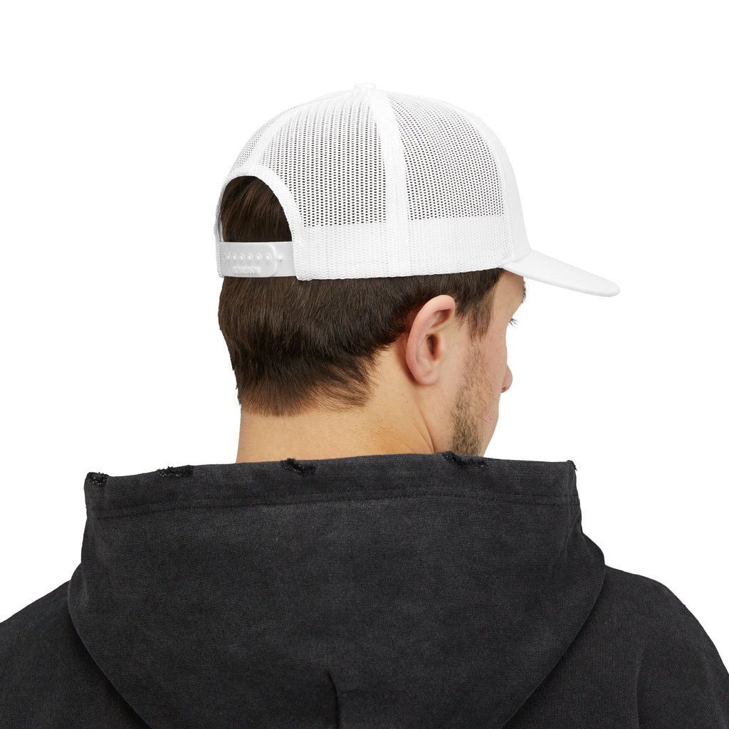 Wagon Wheel Ranch Trucker Cap — Vintage Western Logo Snapback