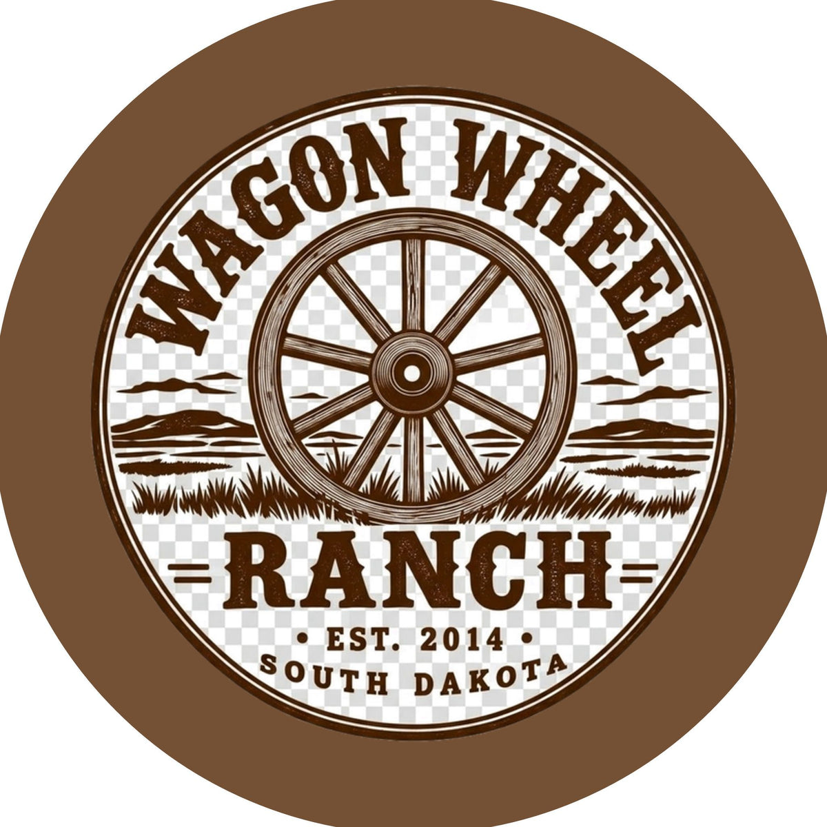 Wagon Wheel Ranch Faux Leather Patch – South Dakota Western Farm Design