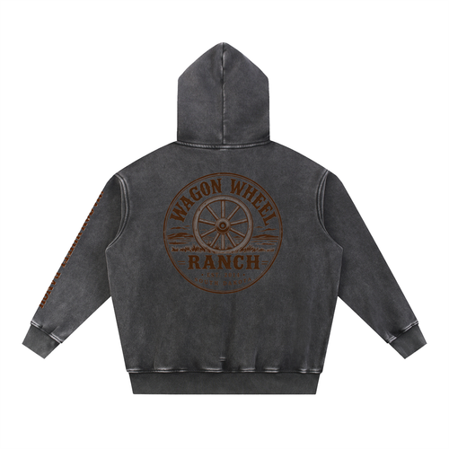 Snow Wash Fleece Oversize Hoodie